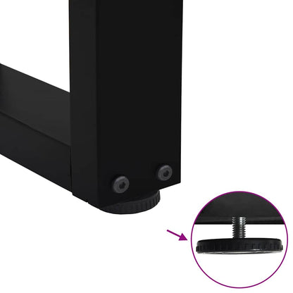 Gambe per Tavolo da Pranzo a V 2 pz Nero 28x(42-43,3)cm Acciaio - homemem39