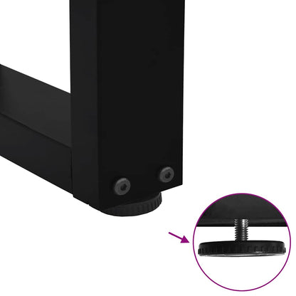 Gambe per Tavolino da Caffè forma V 2 pz Nere 28x(42-43,3) cm