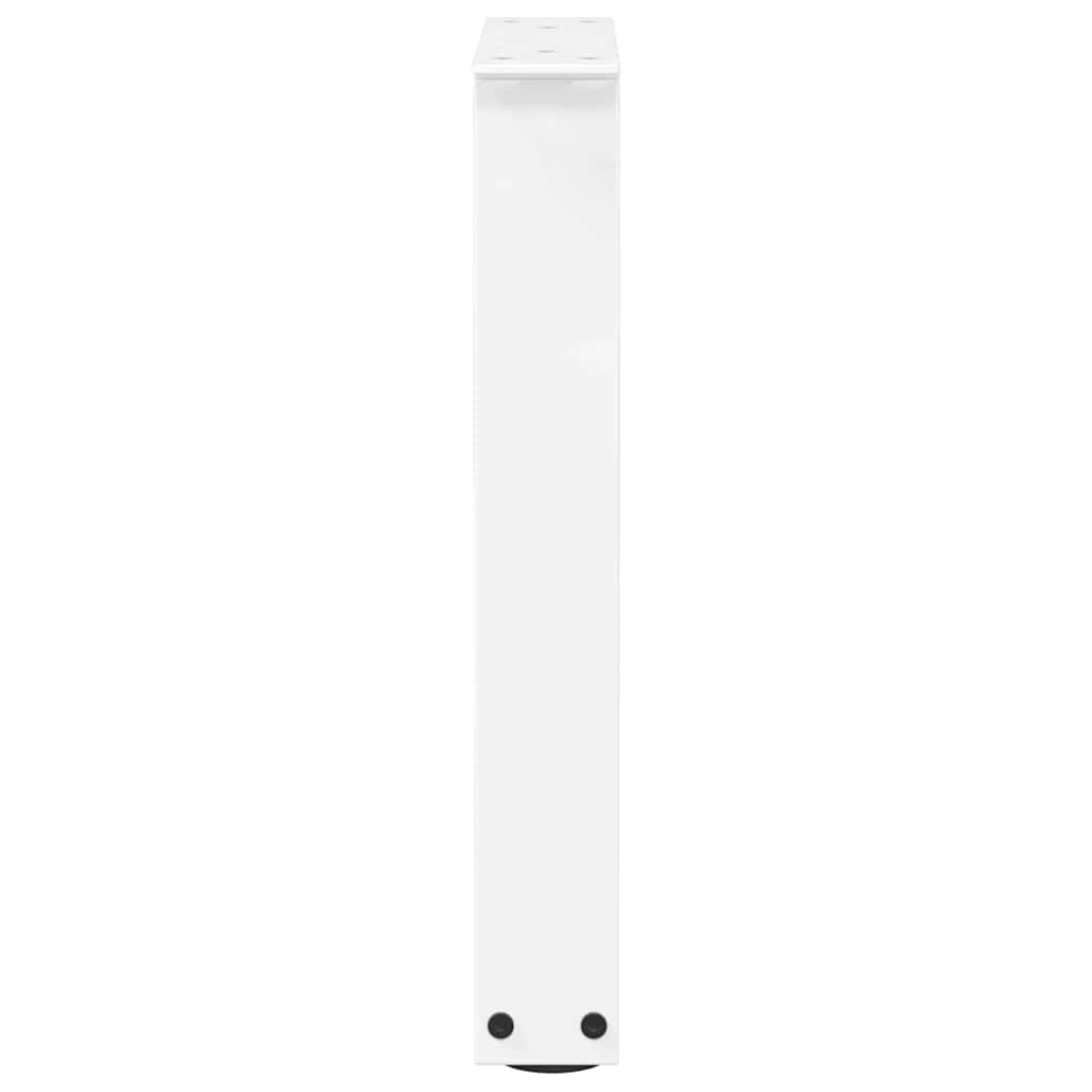 Gambe per Tavolo Pranzo a V 2 pz Bianco 28x(42-43,3)cm Acciaio - homemem39