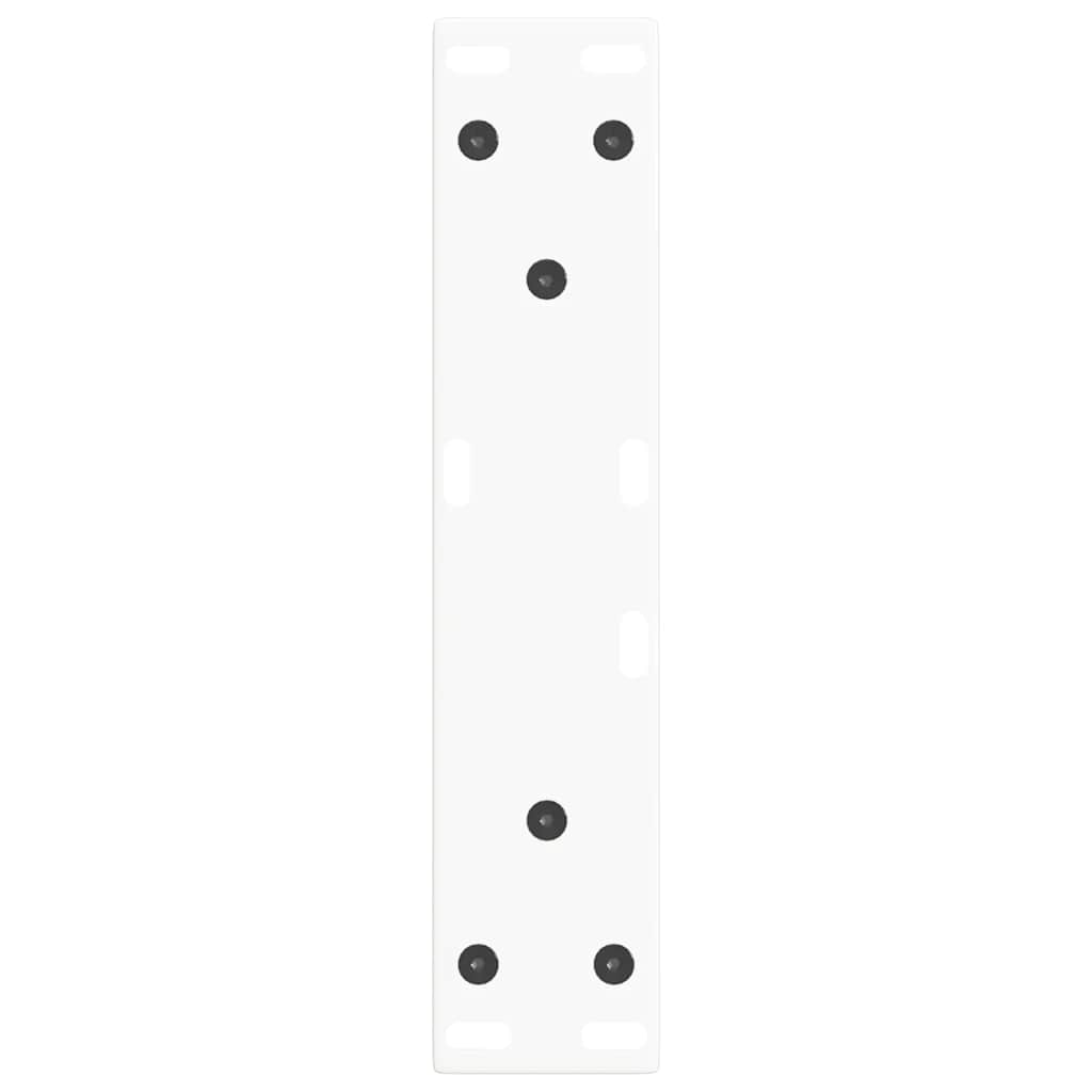 Gambe per Tavolo Pranzo a V 2 pz Bianco 28x(42-43,3)cm Acciaio - homemem39