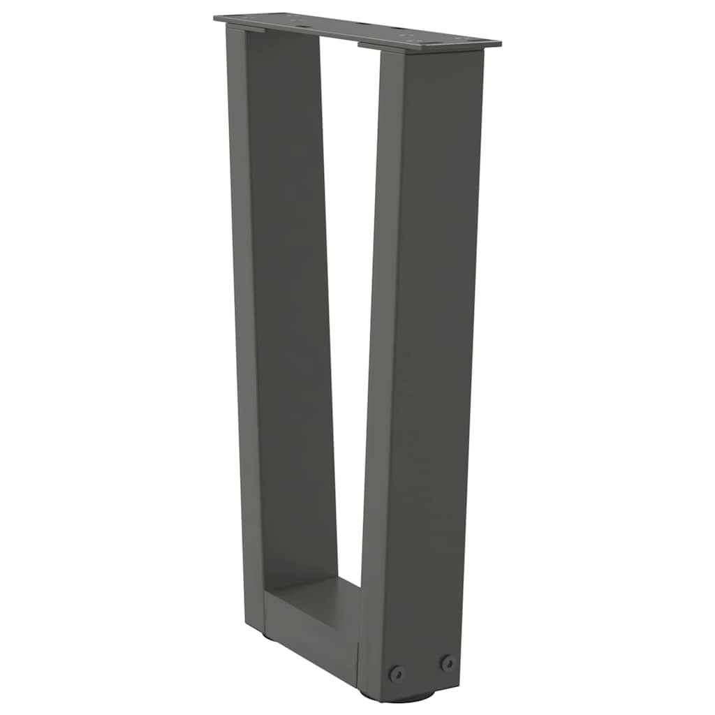 Gambe Tavolo Pranzo a V 2 pz Antracite 28x(42-43,3)cm Acciaio - homemem39