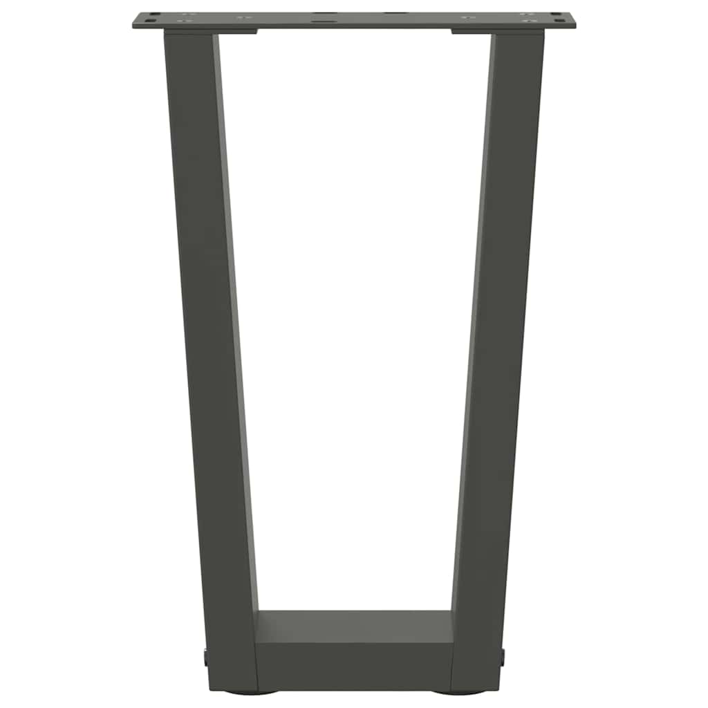 Gambe Tavolo Pranzo a V 2 pz Antracite 28x(42-43,3)cm Acciaio - homemem39