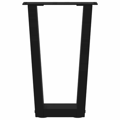 Gambe per Tavolino da Caffè forma V 2 pz Nere 38x(42-43,3) cm