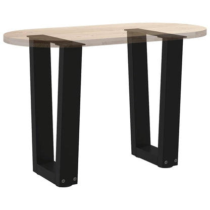 Gambe per Tavolo da Pranzo a V 2 pz Nero 38x(42-43,3)cm Acciaio - homemem39