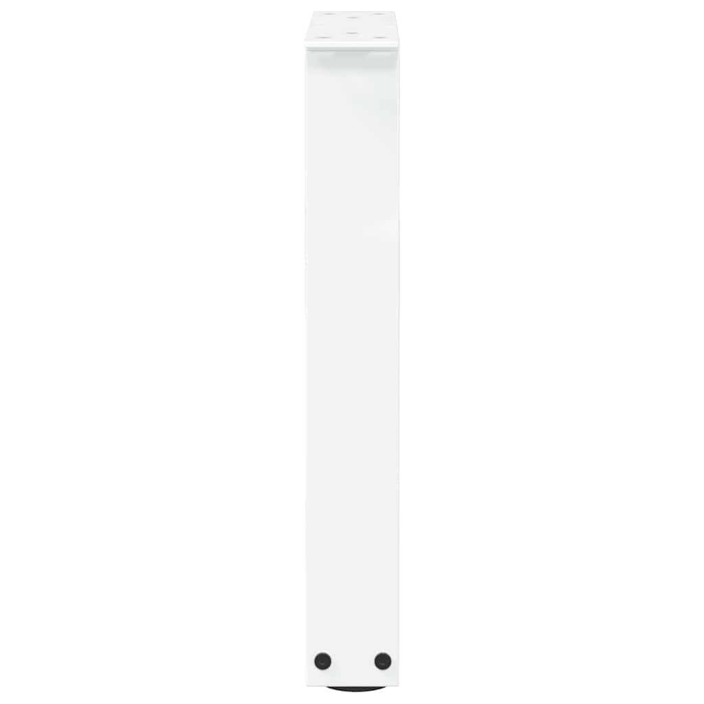 Gambe per Tavolo Pranzo a V 2 pz Bianco 38x(42-43,3)cm Acciaio - homemem39