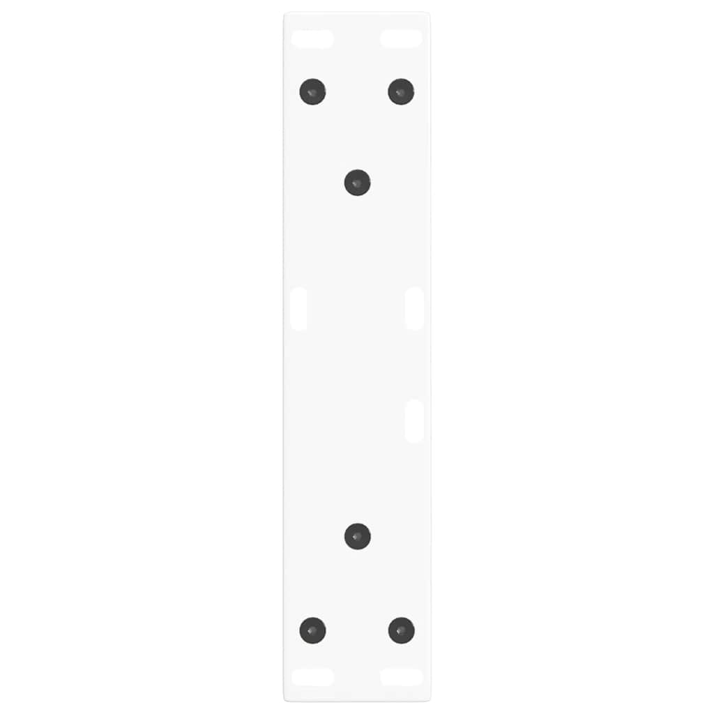 Gambe per Tavolo Pranzo a V 2 pz Bianco 38x(42-43,3)cm Acciaio - homemem39