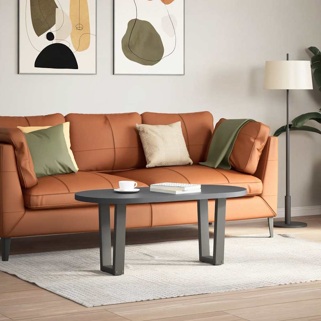 Gambe Tavolo Pranzo a V 2 pz Antracite 38x(42-43,3)cm Acciaio - homemem39