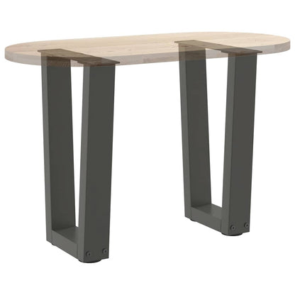 Gambe Tavolo Pranzo a V 2 pz Antracite 38x(42-43,3)cm Acciaio - homemem39