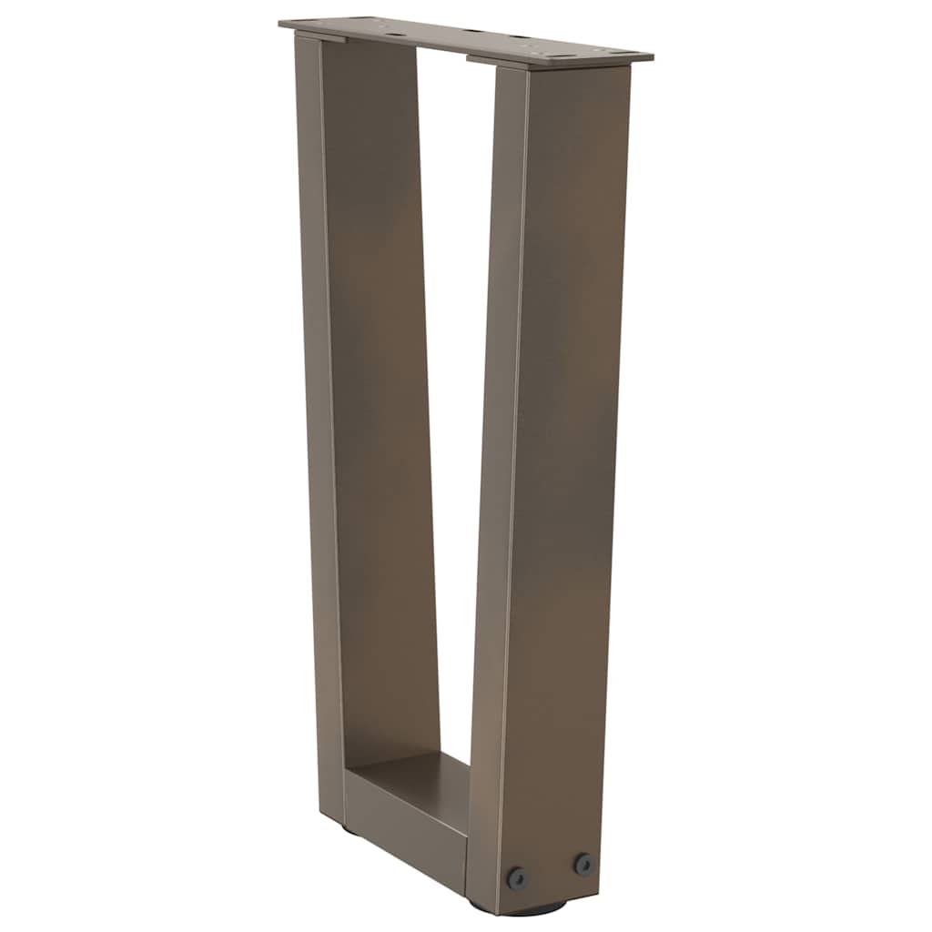 Gambe per Tavolo Pranzo a V 2pz Naturale 38x(42-43,3)cm Acciaio - homemem39