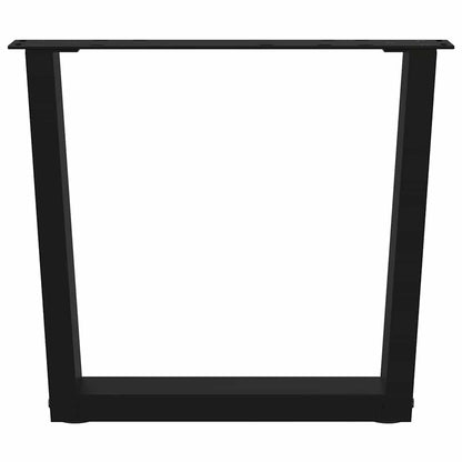 Gambe per Tavolino da Caffè forma V 2 pz Nere 50x(42-43,3) cm