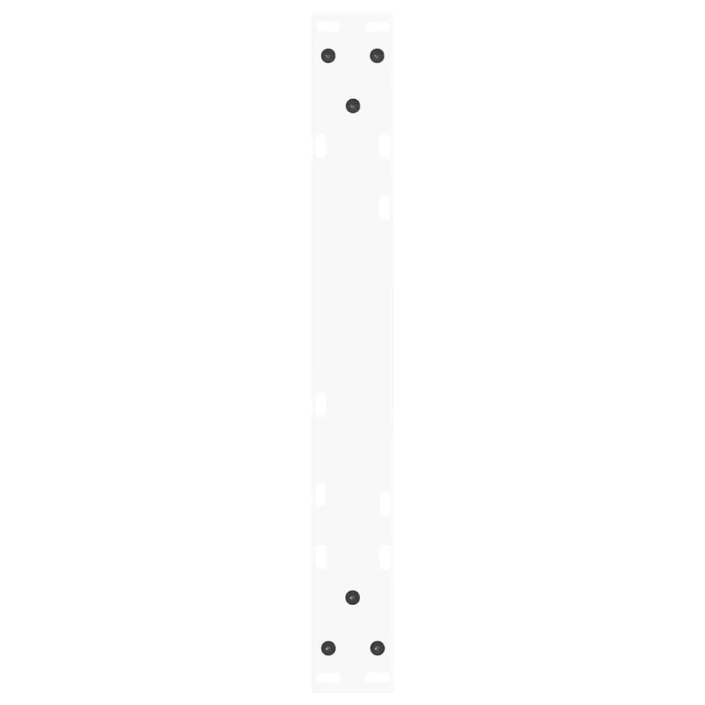 Gambe per Tavolo Pranzo a V 2 pz Bianco 50x(42-43,3)cm Acciaio - homemem39