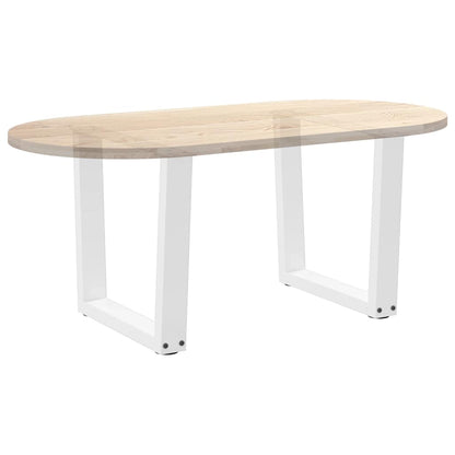 Gambe per Tavolino da Caffè forma V 2 pz Bianche 50x(42-43,3)cm