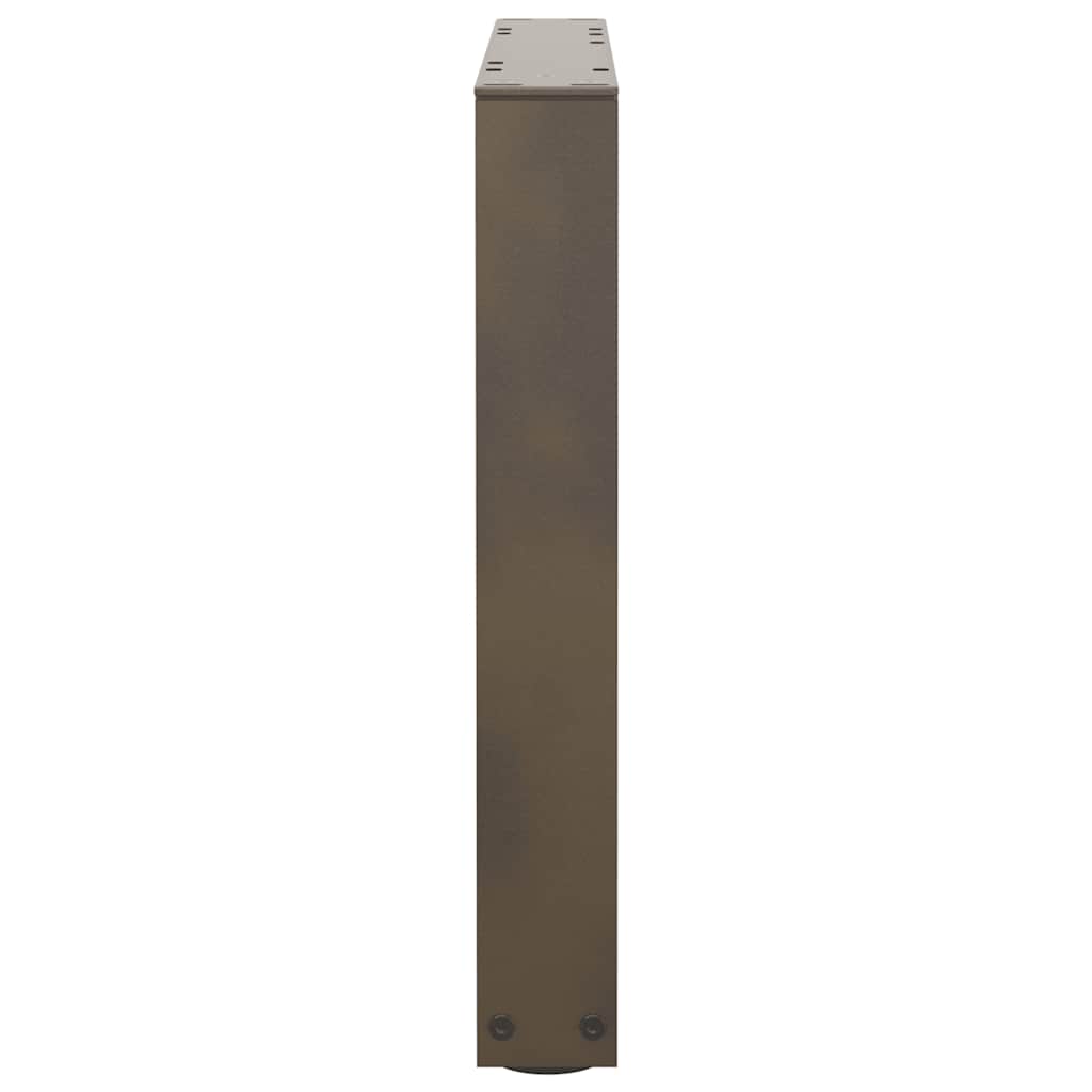 Gambe per Tavolo Pranzo a V 2pz Naturale 50x(42-43,3)cm Acciaio - homemem39