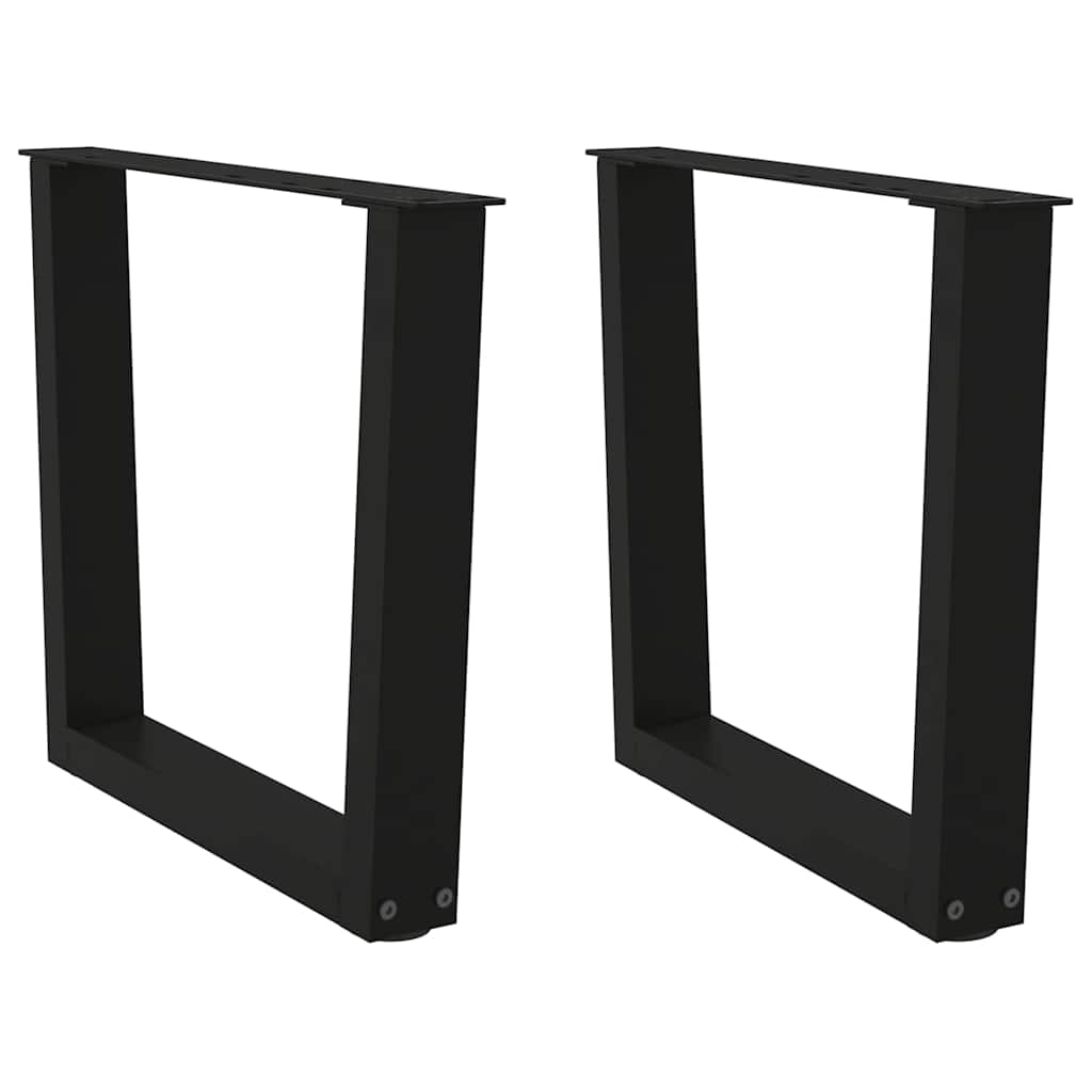 Gambe per Tavolo da Pranzo a V 2 pz Nero 60x(42-43,3)cm Acciaio - homemem39