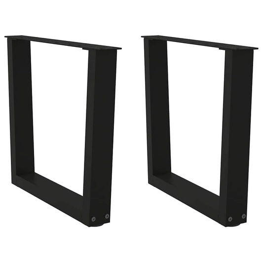 Gambe per Tavolo da Pranzo a V 2 pz Nero 60x(42-43,3)cm Acciaio - homemem39