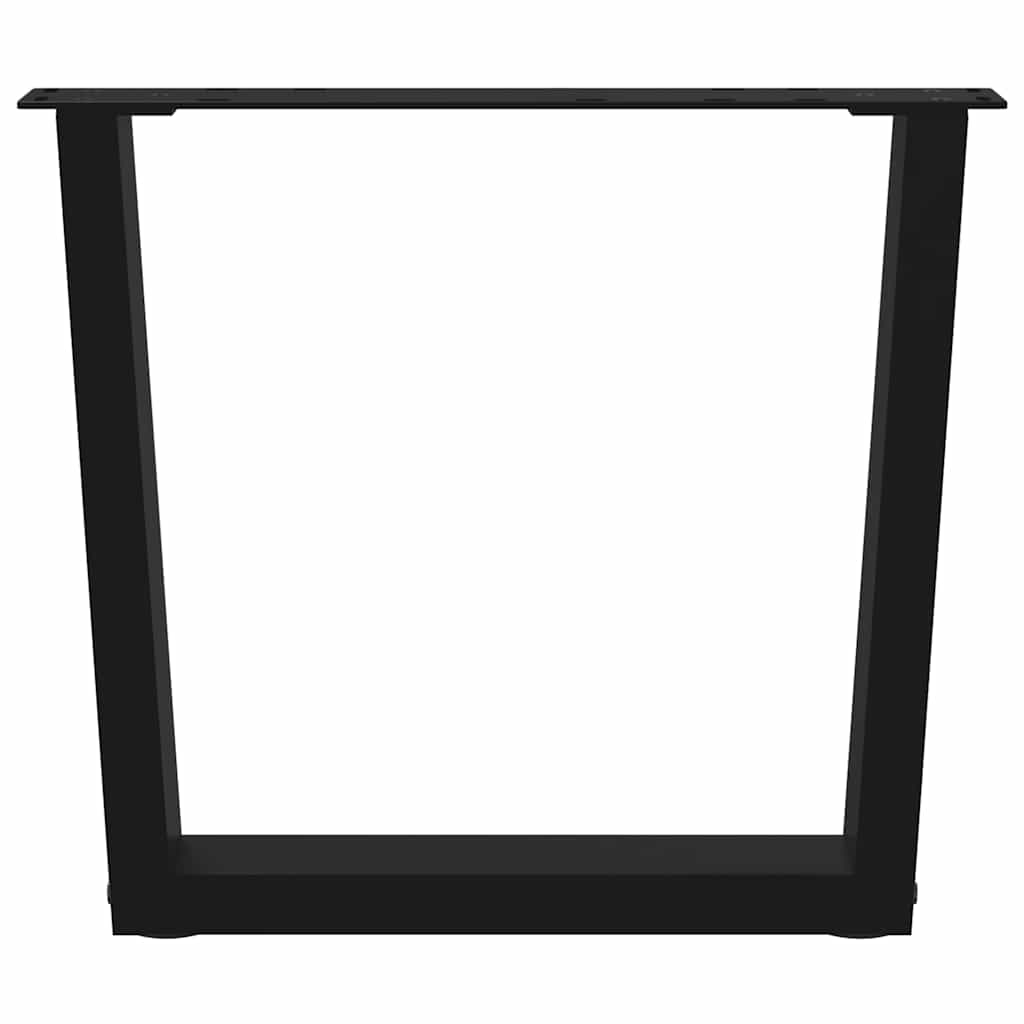 Gambe per Tavolo da Pranzo a V 2 pz Nero 60x(42-43,3)cm Acciaio - homemem39