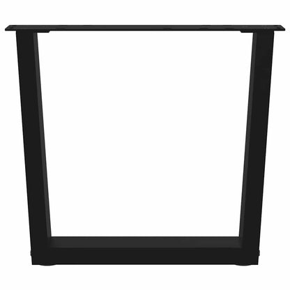 Gambe per Tavolo da Pranzo a V 2 pz Nero 60x(42-43,3)cm Acciaio - homemem39