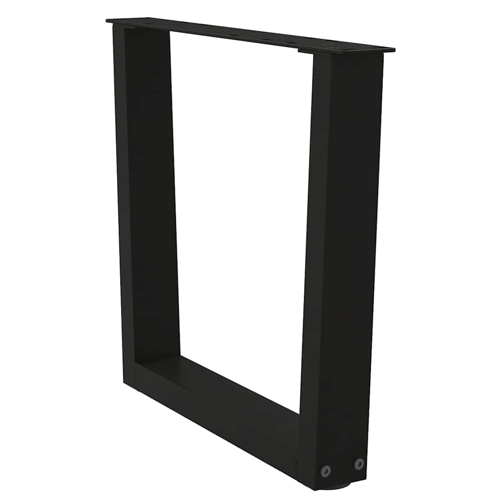 Gambe per Tavolo da Pranzo a V 2 pz Nero 60x(42-43,3)cm Acciaio - homemem39