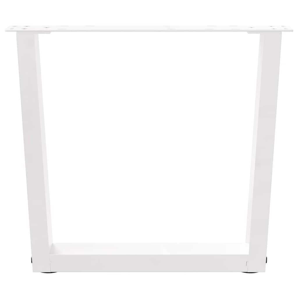 Gambe per Tavolino da Caffè forma V 2 pz Bianche 60x(42-43,3)cm
