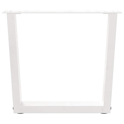 Gambe per Tavolino da Caffè forma V 2 pz Bianche 60x(42-43,3)cm
