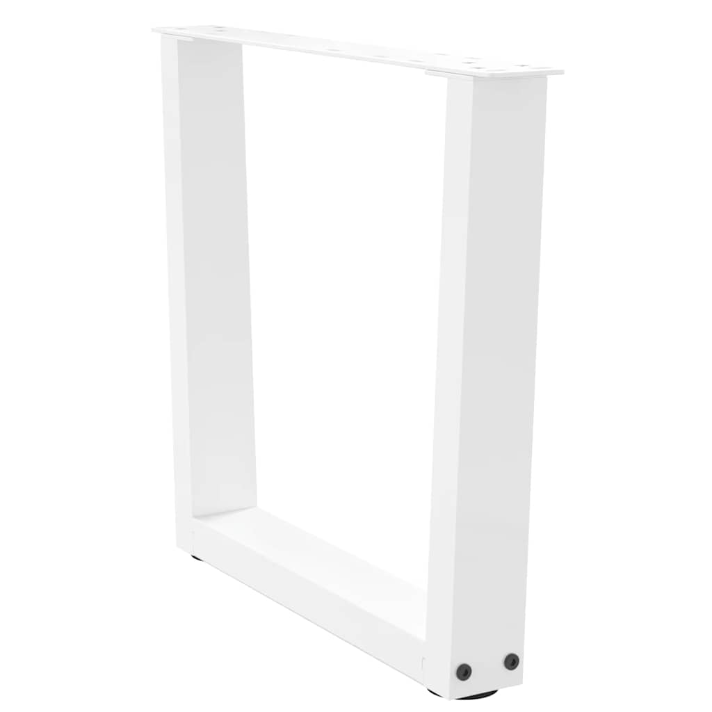 Gambe per Tavolo Pranzo a V 2 pz Bianco 60x(42-43,3)cm Acciaio - homemem39