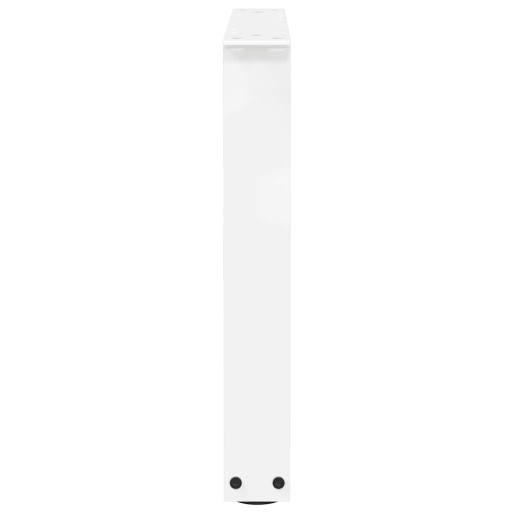 Gambe per Tavolo Pranzo a V 2 pz Bianco 60x(42-43,3)cm Acciaio - homemem39
