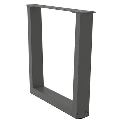 Gambe Tavolo Pranzo a V 2 pz Antracite 60x(42-43,3)cm Acciaio - homemem39