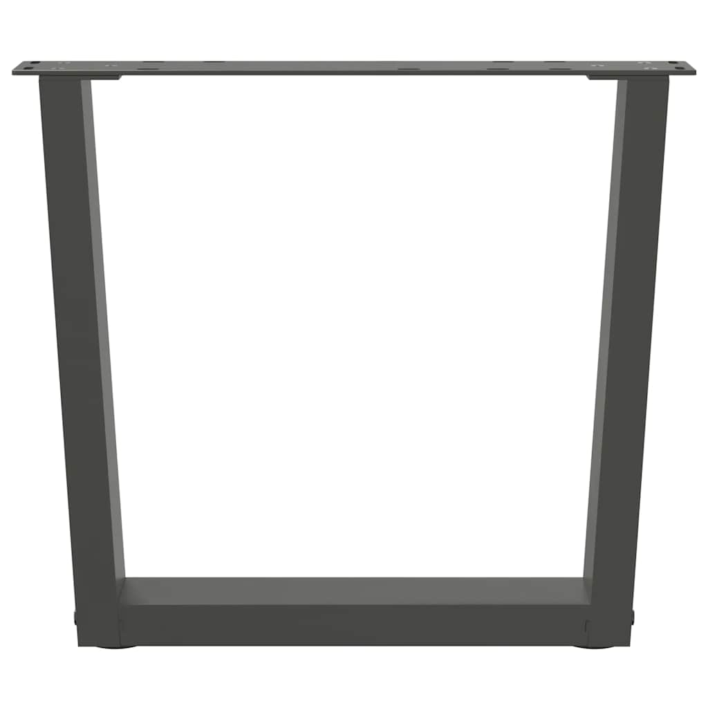 Gambe Tavolino da Caffè forma V 2 pz Antracite 60x(42-43,3) cm