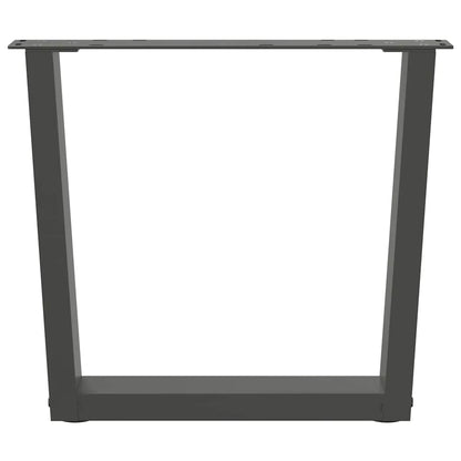 Gambe Tavolino da Caffè forma V 2 pz Antracite 60x(42-43,3) cm