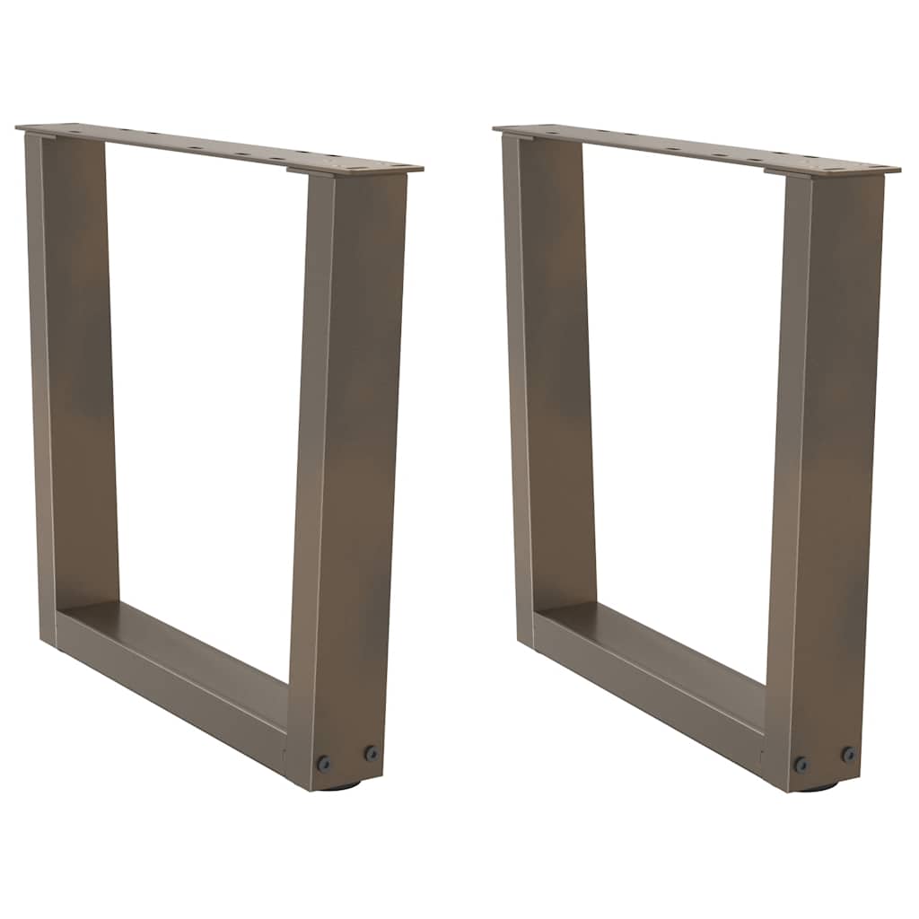 Gambe per Tavolo Pranzo a V 2pz Naturale 60x(42-43,3)cm Acciaio - homemem39