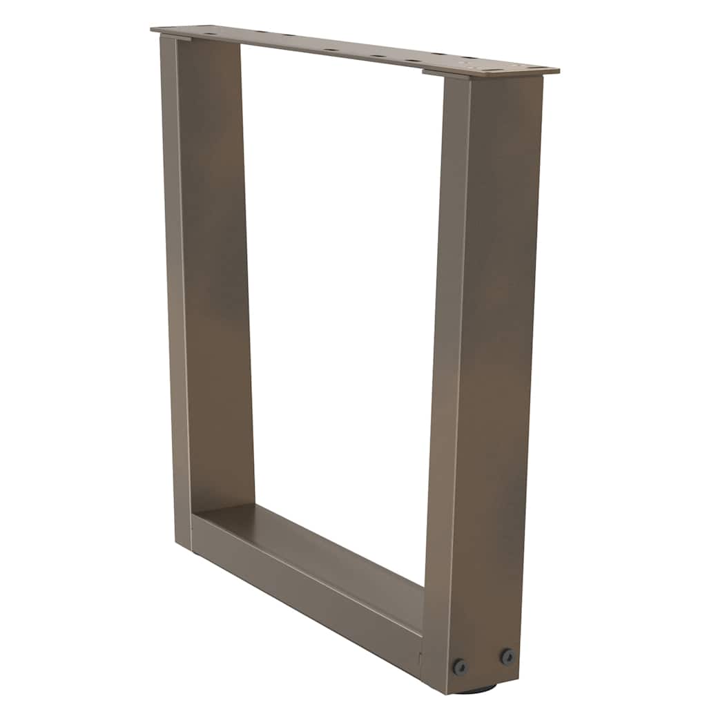 Gambe per Tavolo Pranzo a V 2pz Naturale 60x(42-43,3)cm Acciaio - homemem39