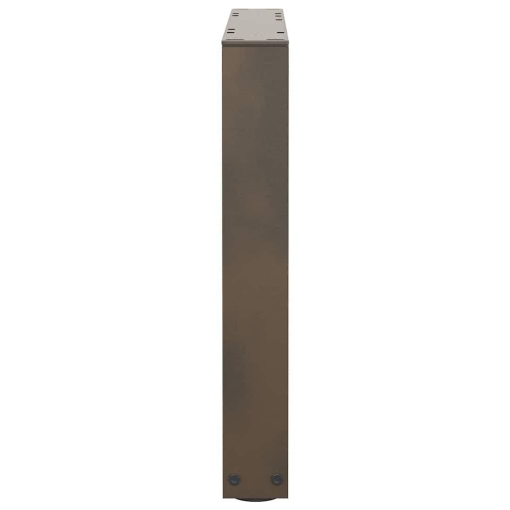Gambe per Tavolo Pranzo a V 2pz Naturale 60x(42-43,3)cm Acciaio - homemem39
