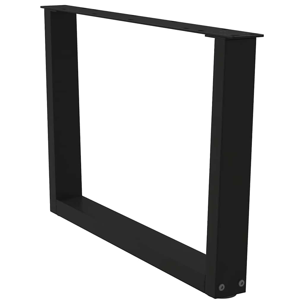 Gambe per Tavolino da Caffè forma V 2 pz Nere 70x(42-43,3) cm