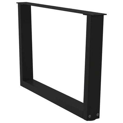 Gambe per Tavolino da Caffè forma V 2 pz Nere 70x(42-43,3) cm