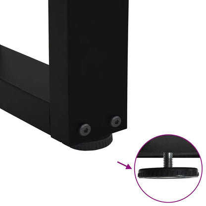 Gambe per Tavolino da Caffè forma V 2 pz Nere 70x(42-43,3) cm