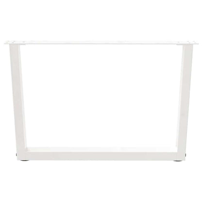 Gambe per Tavolo Pranzo a V 2 pz Bianco 70x(42-43,3)cm Acciaio - homemem39