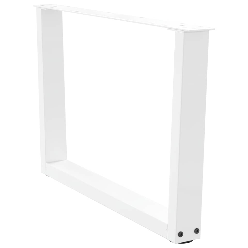 Gambe per Tavolo Pranzo a V 2 pz Bianco 70x(42-43,3)cm Acciaio - homemem39