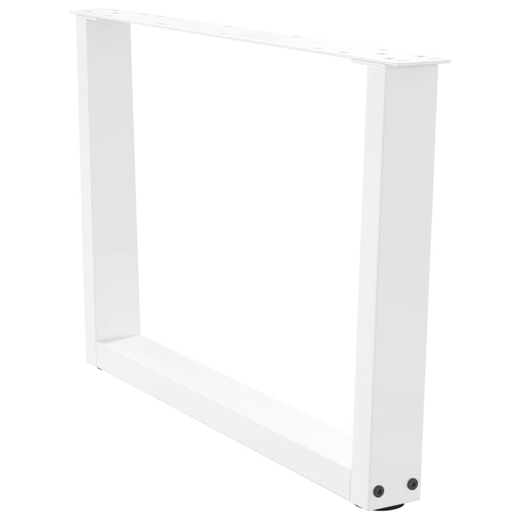 Gambe per Tavolino da Caffè forma V 2 pz Bianche 70x(42-43,3)cm