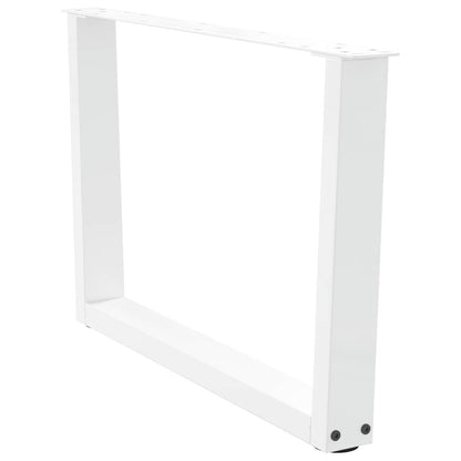 Gambe per Tavolino da Caffè forma V 2 pz Bianche 70x(42-43,3)cm