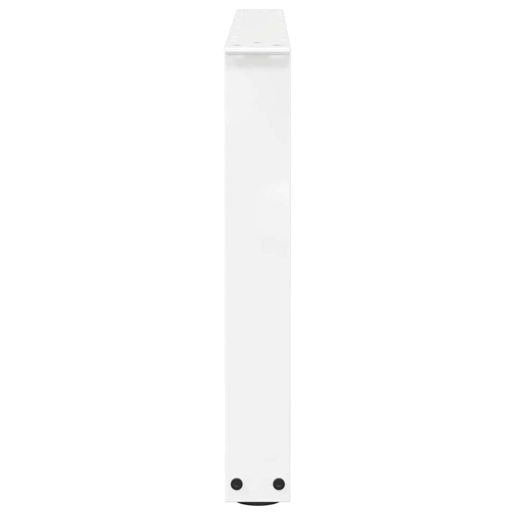Gambe per Tavolo Pranzo a V 2 pz Bianco 70x(42-43,3)cm Acciaio - homemem39