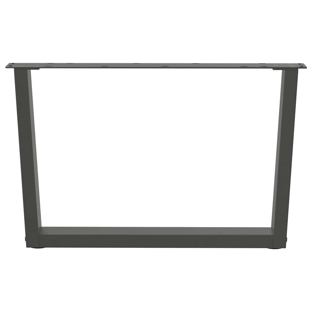 Gambe Tavolino da Caffè forma V 2 pz Antracite 70x(42-43,3) cm