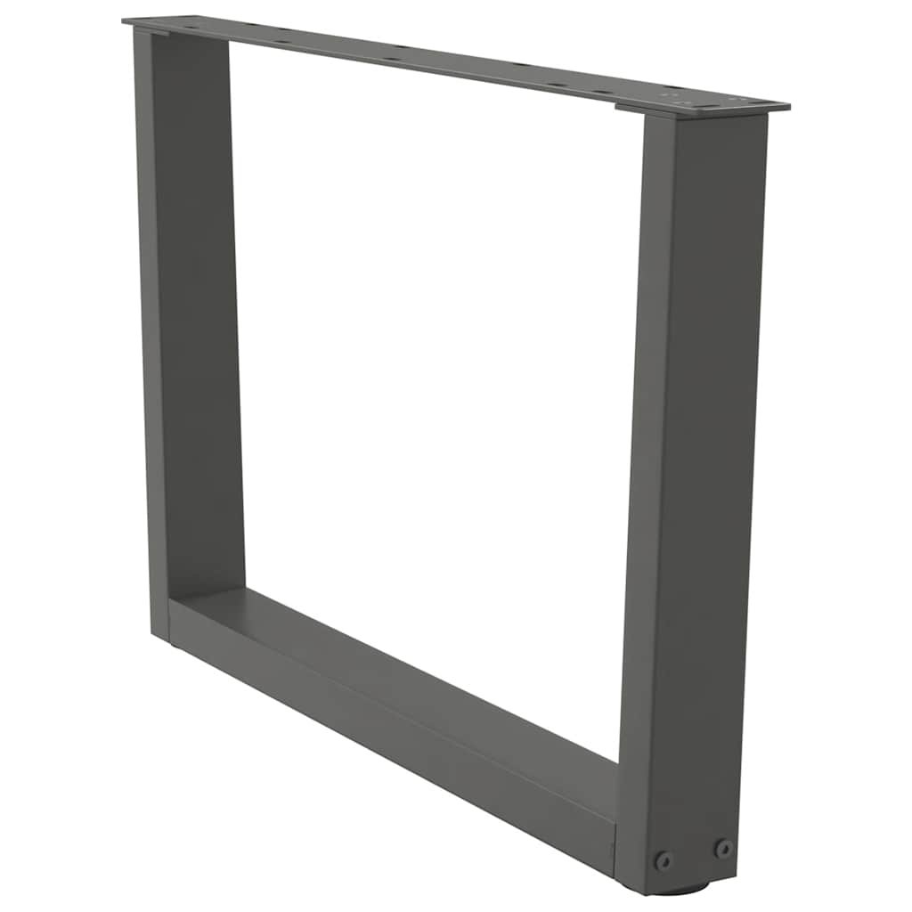 Gambe Tavolino da Caffè forma V 2 pz Antracite 70x(42-43,3) cm