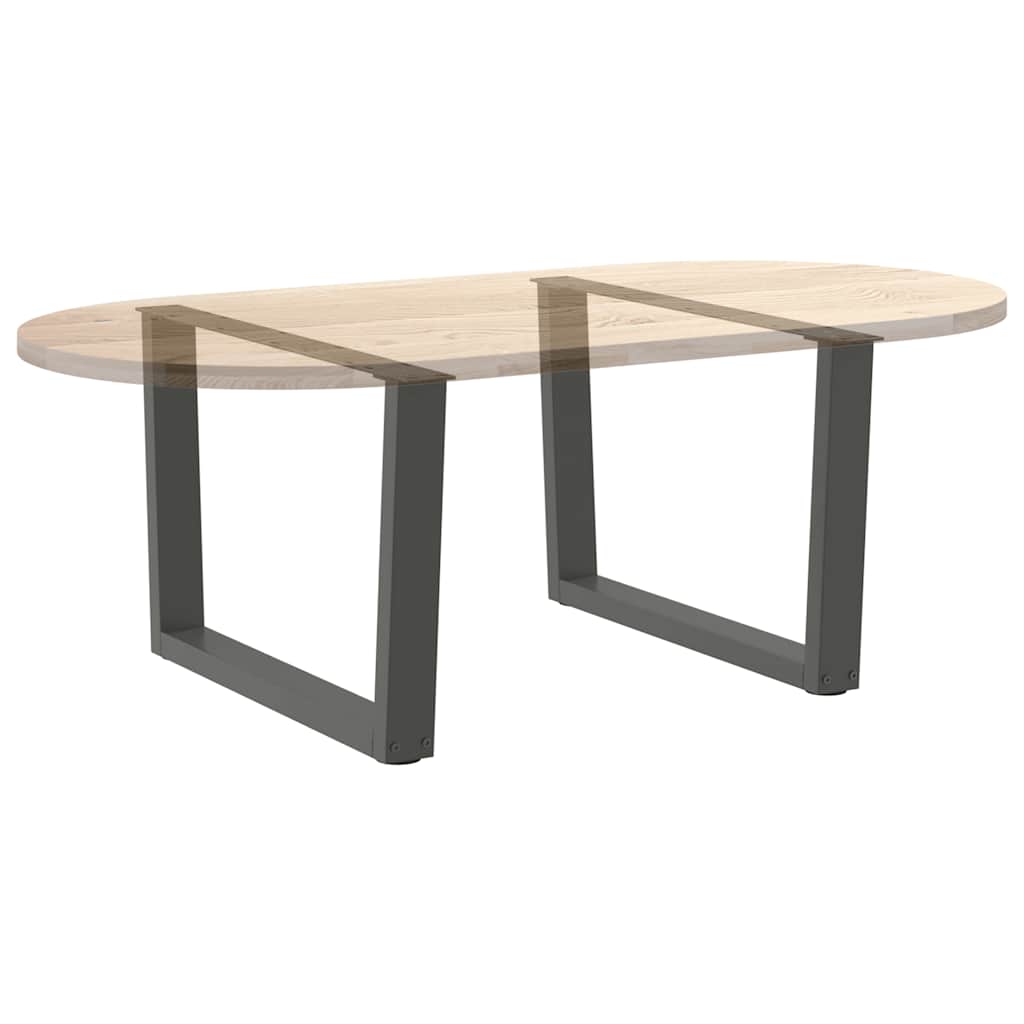 Gambe Tavolino da Caffè forma V 2 pz Antracite 70x(42-43,3) cm