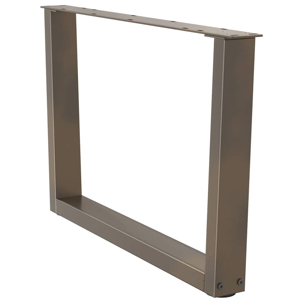 Gambe per Tavolo Pranzo a V 2pz Naturale 70x(42-43,3)cm Acciaio - homemem39