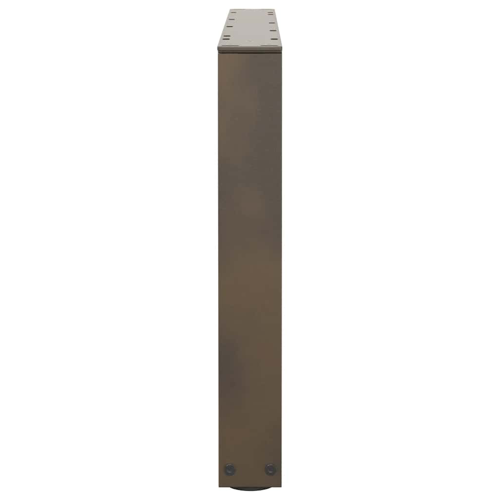 Gambe per Tavolo Pranzo a V 2pz Naturale 70x(42-43,3)cm Acciaio - homemem39