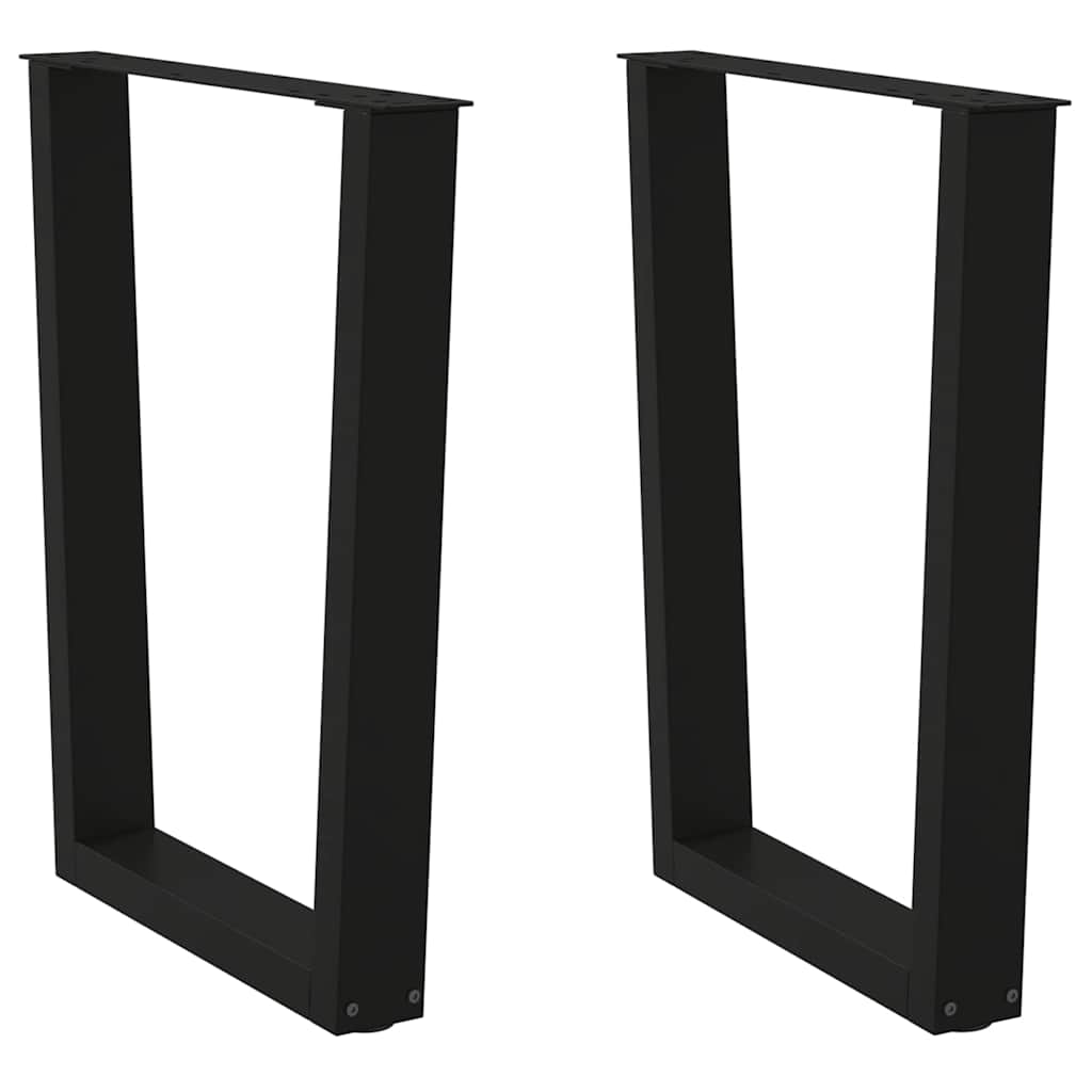 Gambe per Tavolo da Pranzo a V 2 pz Nero 60x(72-73,3)cm Acciaio - homemem39