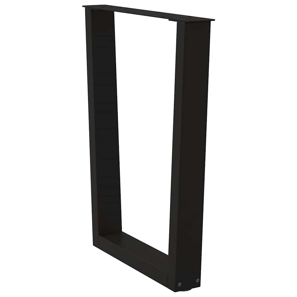 Gambe per Tavolo da Pranzo a V 2 pz Nero 60x(72-73,3)cm Acciaio - homemem39