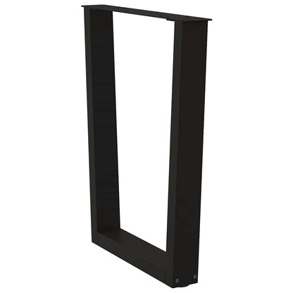 Gambe per Tavolo da Pranzo a V 2 pz Nero 60x(72-73,3)cm Acciaio - homemem39