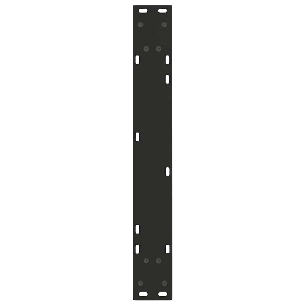 Gambe per tavolo da pranzo forma V 2 pz nere 60x(72-73,3) cm