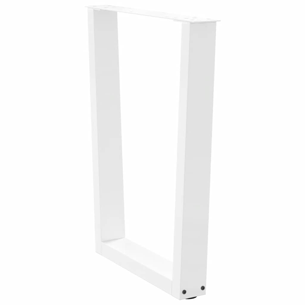 Gambe per tavolo da pranzo forma V 2 pz bianche 60x(72-73,3) cm